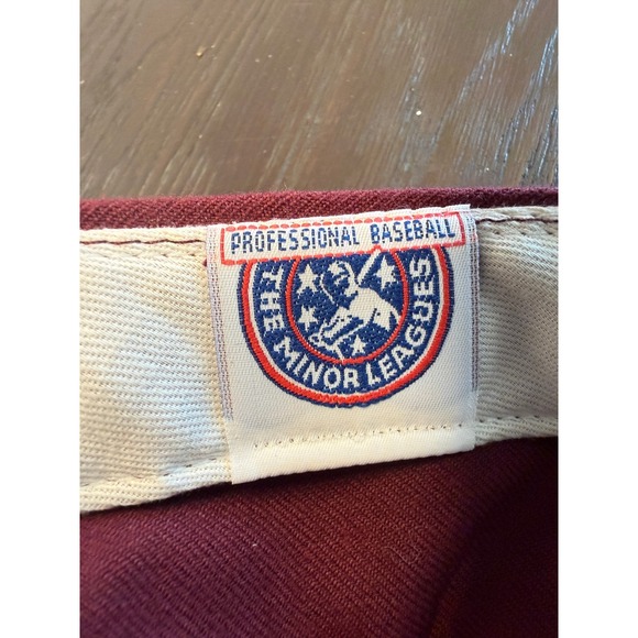 Vintage Hudson Valley Renegades MLB Hat Maroon Green 100% Wool Size 7 3/4 USA - Picture 10 of 11